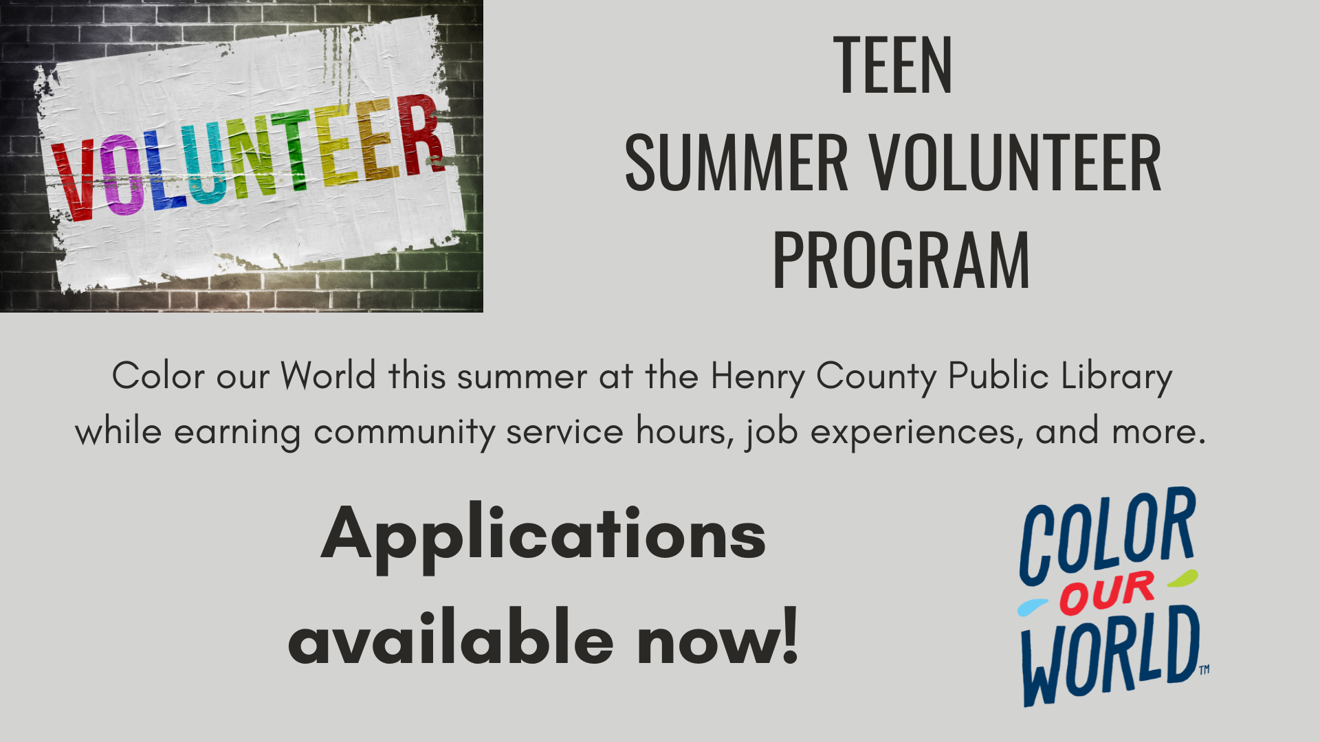 Copy of Teen Volunteer Flyer F & B (Facebook Event Cover) (Instagram Post (Square)) (1920 x 1080 px)